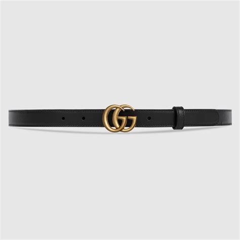 409417 gucci|Gucci Double G Thin Leather Belt .